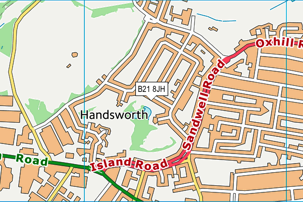 B21 8JH map - OS VectorMap District (Ordnance Survey) B21 8JH map - OS VectorMap District (Ordnance Survey)