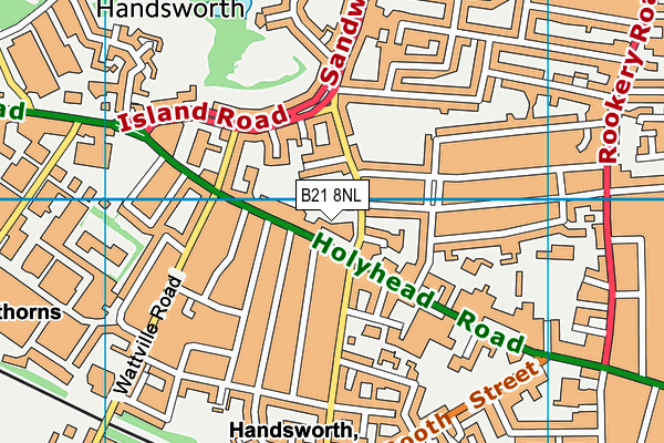 B21 8NL map - OS VectorMap District (Ordnance Survey)