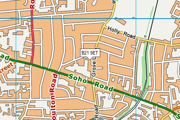 B21 9ET map - OS VectorMap District (Ordnance Survey)