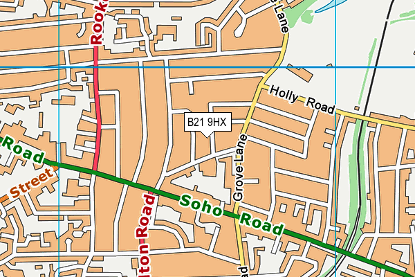 B21 9HX map - OS VectorMap District (Ordnance Survey)