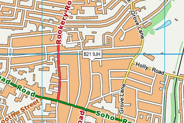 B21 9JH map - OS VectorMap District (Ordnance Survey) B21 9JH map - OS VectorMap District (Ordnance Survey)
