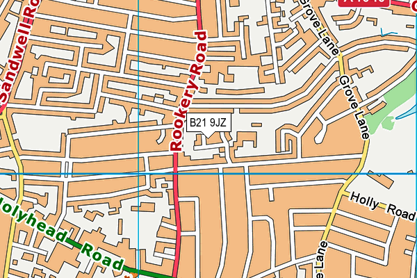 B21 9JZ map - OS VectorMap District (Ordnance Survey) B21 9JZ map - OS VectorMap District (Ordnance Survey)