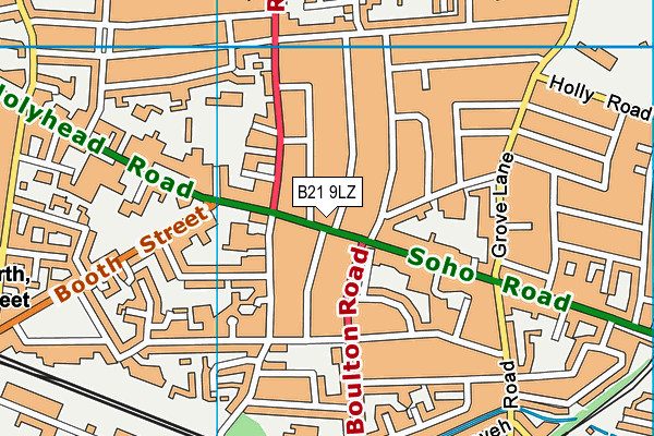 B21 9LZ map - OS VectorMap District (Ordnance Survey) B21 9LZ map - OS VectorMap District (Ordnance Survey)