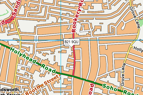 B21 9QU map - OS VectorMap District (Ordnance Survey) B21 9QU map - OS VectorMap District (Ordnance Survey)
