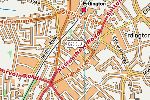 B23 3LU map - OS VectorMap District (Ordnance Survey) B23 3LU map - OS VectorMap District (Ordnance Survey)