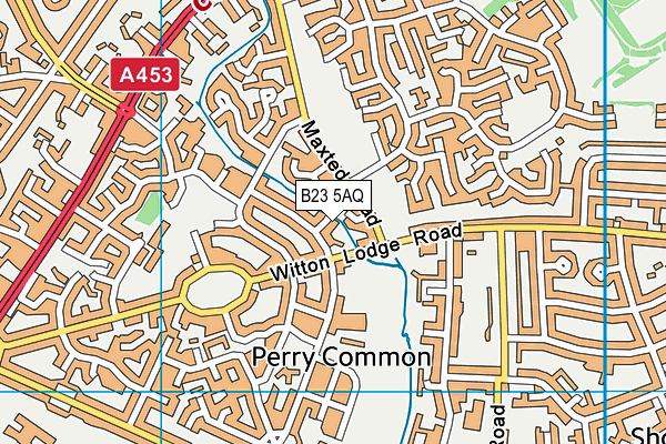 B23 5AQ map - OS VectorMap District (Ordnance Survey)