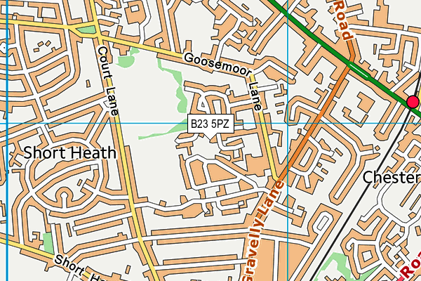 B23 5PZ map - OS VectorMap District (Ordnance Survey) B23 5PZ map - OS VectorMap District (Ordnance Survey)
