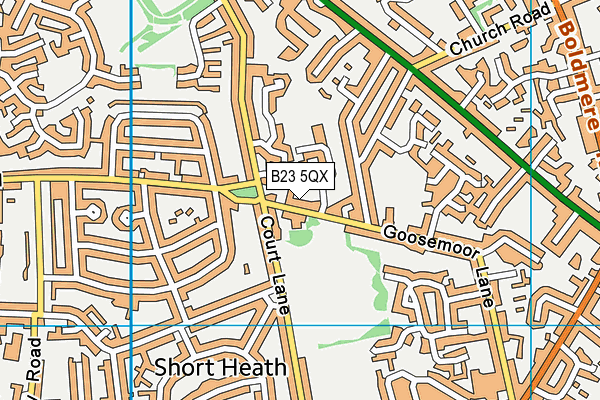 B23 5QX map - OS VectorMap District (Ordnance Survey) B23 5QX map - OS VectorMap District (Ordnance Survey)