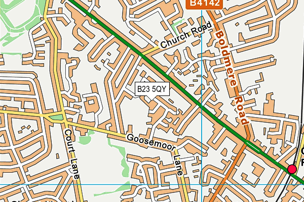 B23 5QY map - OS VectorMap District (Ordnance Survey) B23 5QY map - OS VectorMap District (Ordnance Survey)