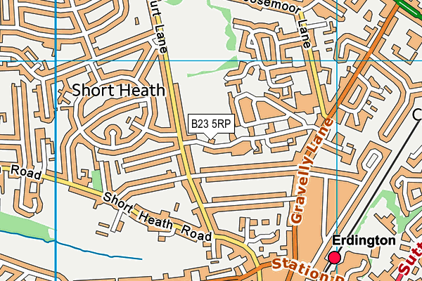 B23 5RP map - OS VectorMap District (Ordnance Survey)
