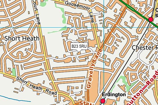 B23 5RU map - OS VectorMap District (Ordnance Survey) B23 5RU map - OS VectorMap District (Ordnance Survey)