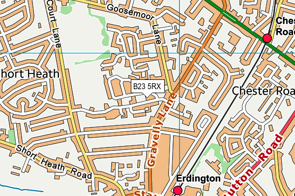 B23 5RX map - OS VectorMap District (Ordnance Survey)