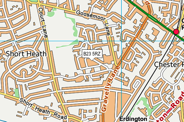 B23 5RZ map - OS VectorMap District (Ordnance Survey) B23 5RZ map - OS VectorMap District (Ordnance Survey)