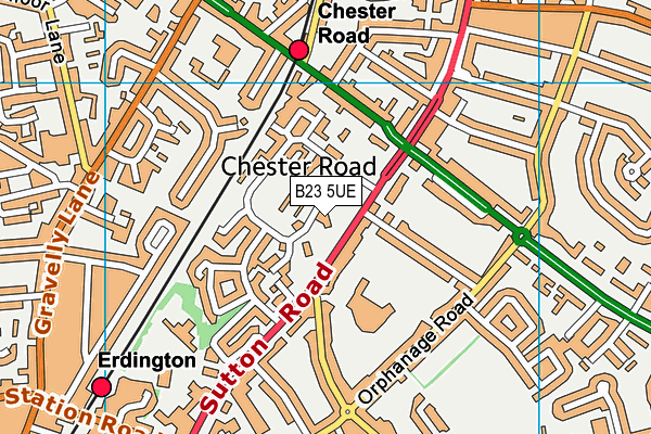 B23 5UE map - OS VectorMap District (Ordnance Survey) B23 5UE map - OS VectorMap District (Ordnance Survey)
