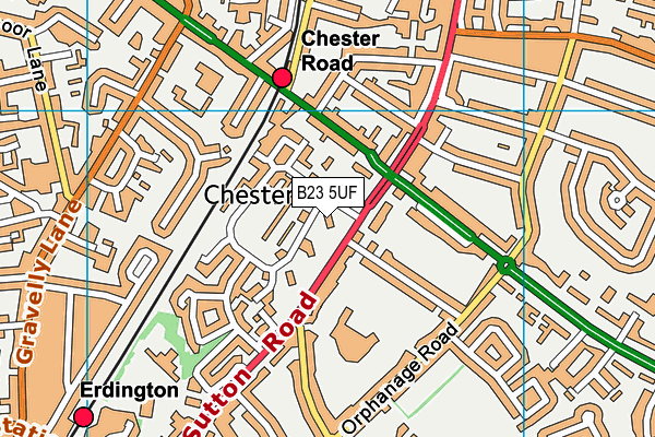 B23 5UF map - OS VectorMap District (Ordnance Survey) B23 5UF map - OS VectorMap District (Ordnance Survey)