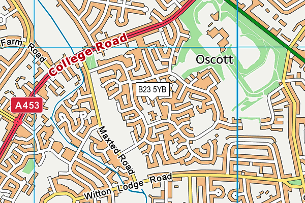 B23 5YB map - OS VectorMap District (Ordnance Survey) B23 5YB map - OS VectorMap District (Ordnance Survey)