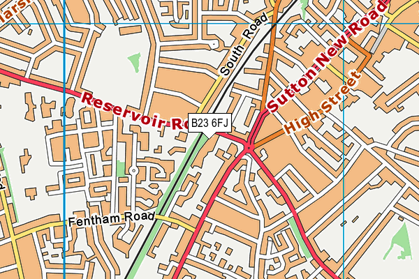 B23 6FJ map - OS VectorMap District (Ordnance Survey) B23 6FJ map - OS VectorMap District (Ordnance Survey)