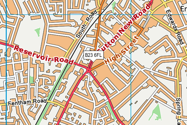 B23 6FL map - OS VectorMap District (Ordnance Survey) B23 6FL map - OS VectorMap District (Ordnance Survey)