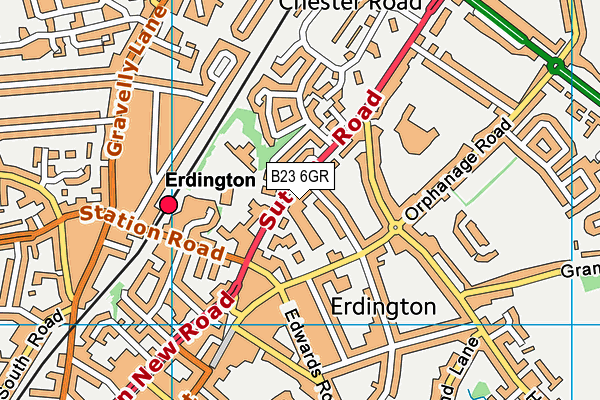 B23 6GR map - OS VectorMap District (Ordnance Survey) B23 6GR map - OS VectorMap District (Ordnance Survey)