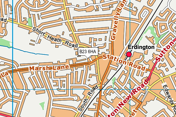 B23 6HA map - OS VectorMap District (Ordnance Survey) B23 6HA map - OS VectorMap District (Ordnance Survey)