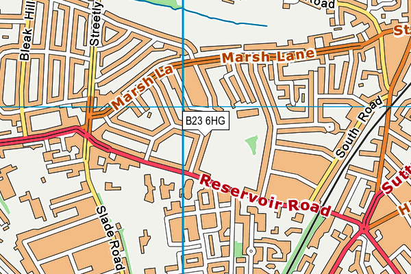 B23 6HG map - OS VectorMap District (Ordnance Survey) B23 6HG map - OS VectorMap District (Ordnance Survey)