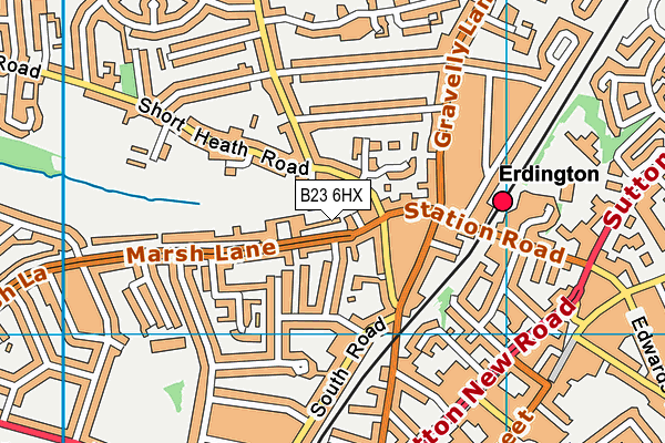 B23 6HX map - OS VectorMap District (Ordnance Survey) B23 6HX map - OS VectorMap District (Ordnance Survey)