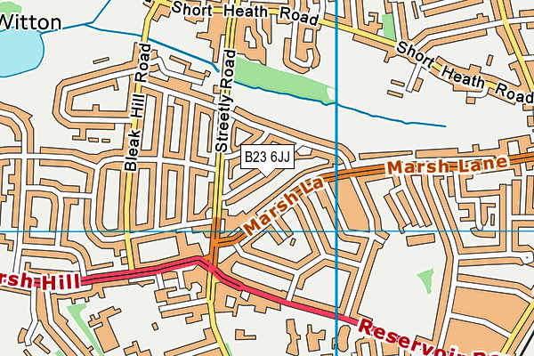 B23 6JJ map - OS VectorMap District (Ordnance Survey)