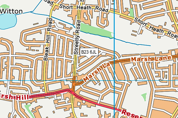B23 6JL map - OS VectorMap District (Ordnance Survey) B23 6JL map - OS VectorMap District (Ordnance Survey)