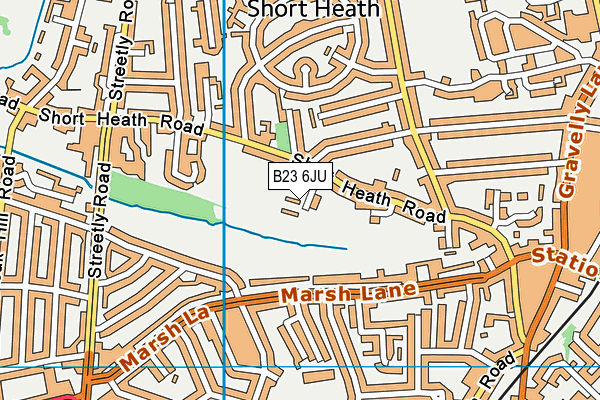 B23 6JU map - OS VectorMap District (Ordnance Survey) B23 6JU map - OS VectorMap District (Ordnance Survey)