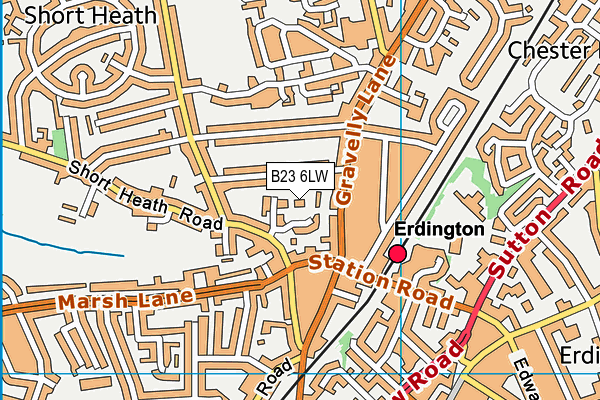 B23 6LW map - OS VectorMap District (Ordnance Survey) B23 6LW map - OS VectorMap District (Ordnance Survey)