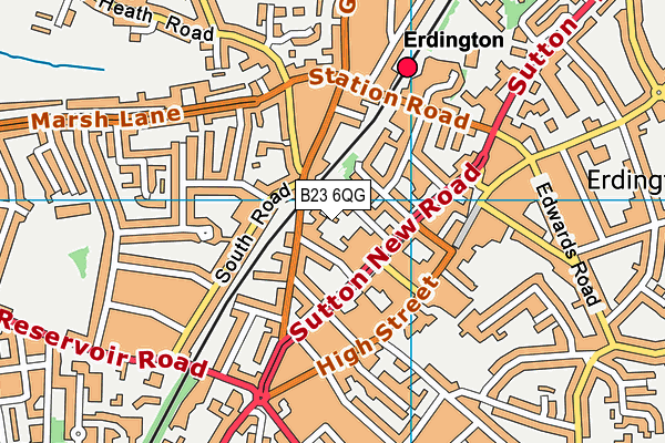B23 6QG map - OS VectorMap District (Ordnance Survey) B23 6QG map - OS VectorMap District (Ordnance Survey)
