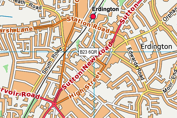 B23 6QR map - OS VectorMap District (Ordnance Survey) B23 6QR map - OS VectorMap District (Ordnance Survey)