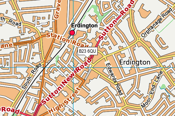B23 6QU map - OS VectorMap District (Ordnance Survey) B23 6QU map - OS VectorMap District (Ordnance Survey)