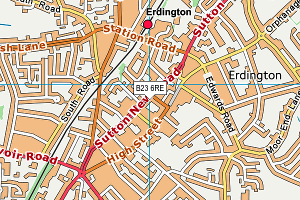 B23 6RE map - OS VectorMap District (Ordnance Survey) B23 6RE map - OS VectorMap District (Ordnance Survey)