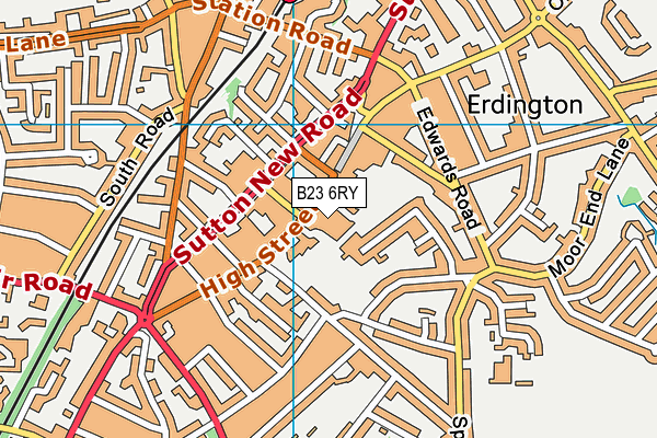 B23 6RY map - OS VectorMap District (Ordnance Survey) B23 6RY map - OS VectorMap District (Ordnance Survey)
