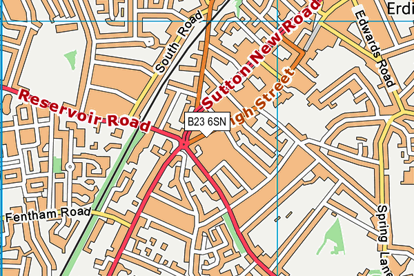 B23 6SN map - OS VectorMap District (Ordnance Survey) B23 6SN map - OS VectorMap District (Ordnance Survey)