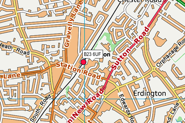 B23 6UF map - OS VectorMap District (Ordnance Survey) B23 6UF map - OS VectorMap District (Ordnance Survey)