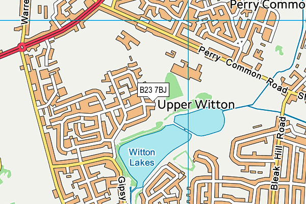 B23 7BJ map - OS VectorMap District (Ordnance Survey) B23 7BJ map - OS VectorMap District (Ordnance Survey)