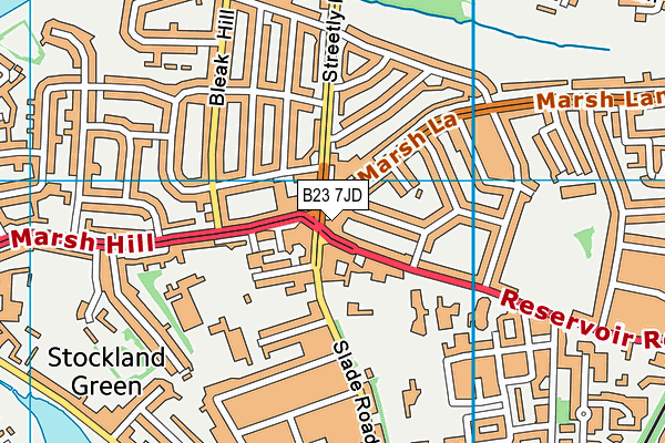 B23 7JD map - OS VectorMap District (Ordnance Survey) B23 7JD map - OS VectorMap District (Ordnance Survey)
