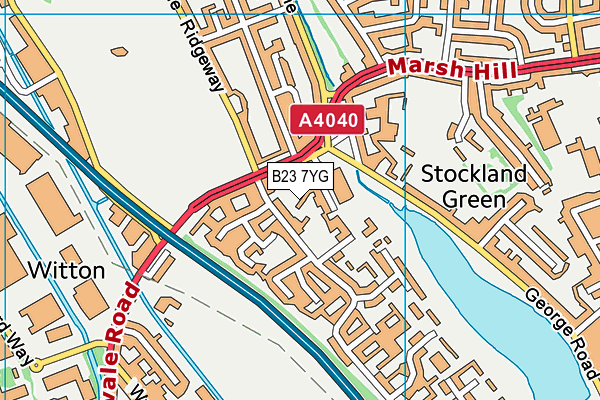 B23 7YG map - OS VectorMap District (Ordnance Survey) B23 7YG map - OS VectorMap District (Ordnance Survey)