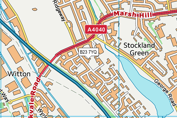 B23 7YQ map - OS VectorMap District (Ordnance Survey) B23 7YQ map - OS VectorMap District (Ordnance Survey)