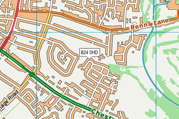 B24 0HD map - OS VectorMap District (Ordnance Survey) B24 0HD map - OS VectorMap District (Ordnance Survey)