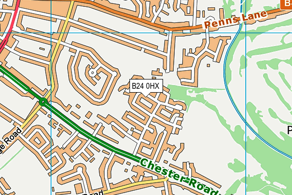 B24 0HX map - OS VectorMap District (Ordnance Survey) B24 0HX map - OS VectorMap District (Ordnance Survey)