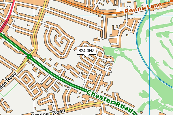 B24 0HZ map - OS VectorMap District (Ordnance Survey) B24 0HZ map - OS VectorMap District (Ordnance Survey)