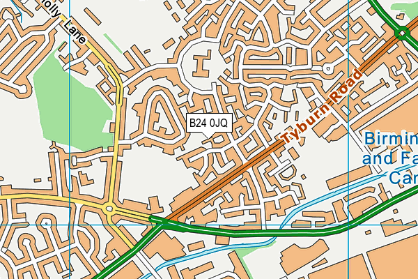 B24 0JQ map - OS VectorMap District (Ordnance Survey) B24 0JQ map - OS VectorMap District (Ordnance Survey)