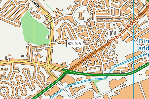 B24 0LA map - OS VectorMap District (Ordnance Survey) B24 0LA map - OS VectorMap District (Ordnance Survey)