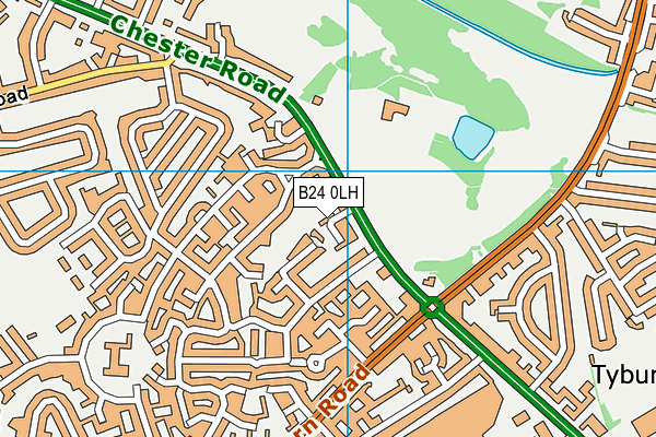 B24 0LH map - OS VectorMap District (Ordnance Survey) B24 0LH map - OS VectorMap District (Ordnance Survey)