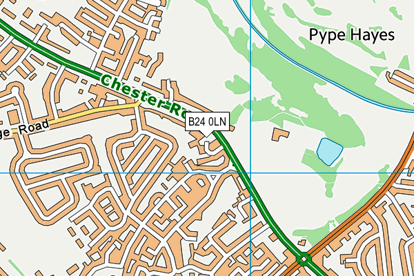 B24 0LN map - OS VectorMap District (Ordnance Survey) B24 0LN map - OS VectorMap District (Ordnance Survey)