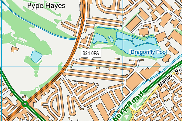 B24 0PA map - OS VectorMap District (Ordnance Survey) B24 0PA map - OS VectorMap District (Ordnance Survey)
