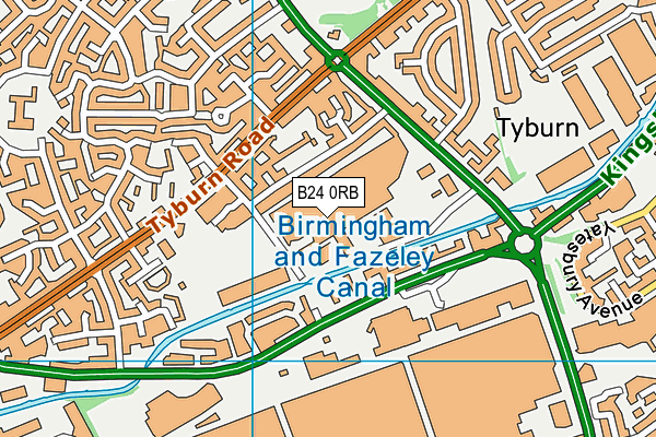 B24 0RB map - OS VectorMap District (Ordnance Survey) B24 0RB map - OS VectorMap District (Ordnance Survey)
